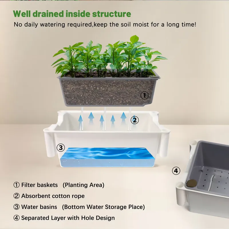 Movable Vertical Grow 3 Level  - огляд і ціна Self-Watering Planter