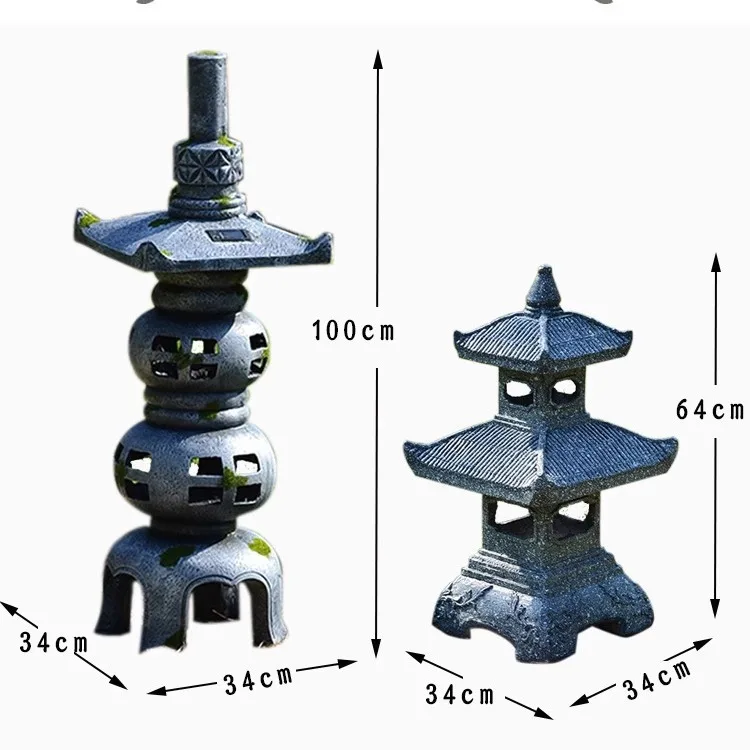 Retro solar garden stone tower - огляд і ціна Gardening Hand Tools Japanese