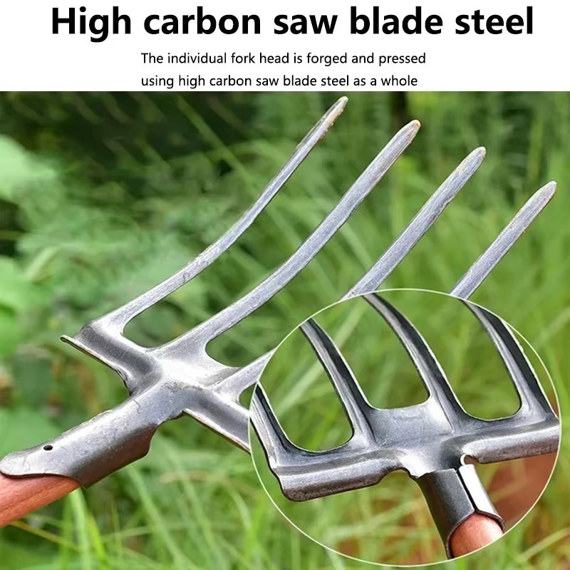 4-Tine Carbon Steel Agricultur - огляд і ціна Spade Digging Fork